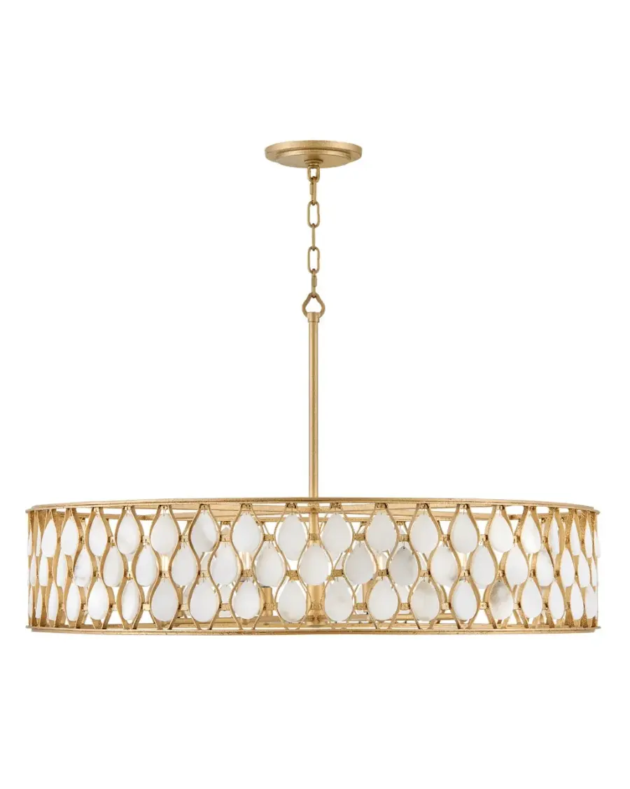 Estie Large Chandelier in Piastra Gold - Image 1