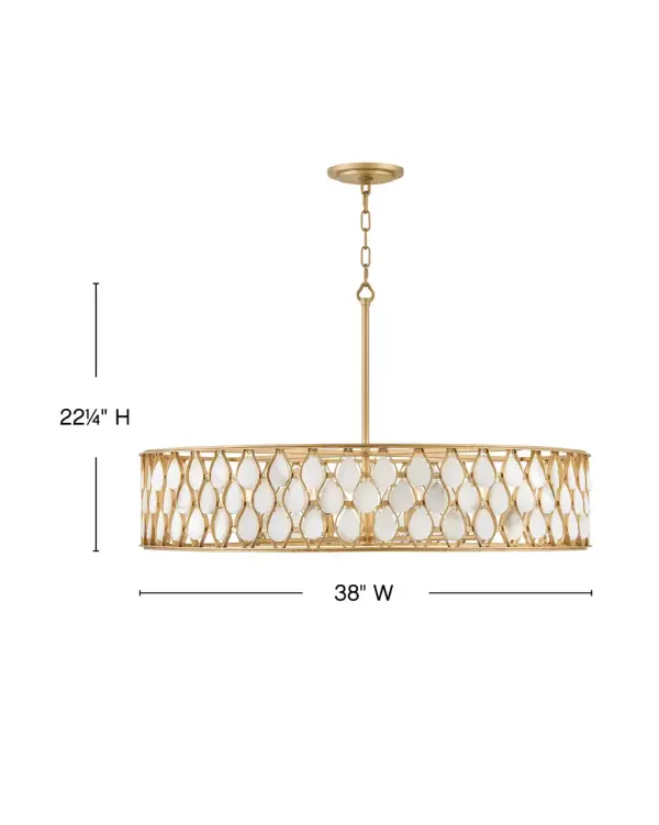 Estie Large Chandelier in Piastra Gold - Image 2