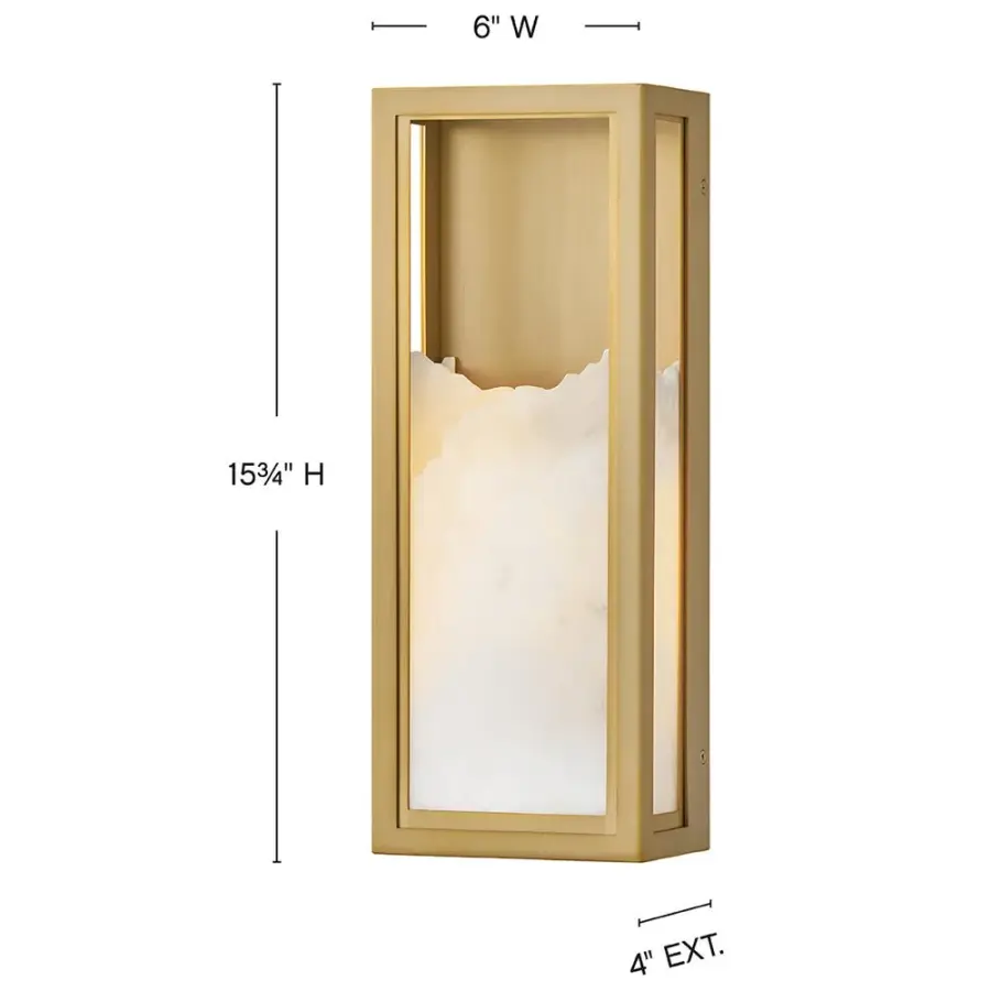 Veleta Large Single Light Sconce in Lacquered Brass - Image 2