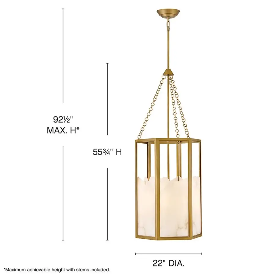 Veleta Medium Chandelier in Lacquered Brass - Image 2