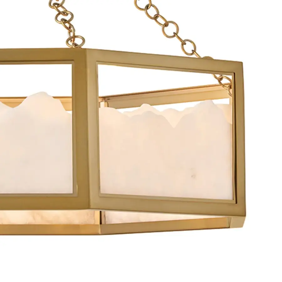 Veleta Large Drum Chandelier in Lacquered Brass - Image 4