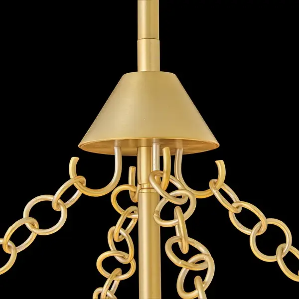 Veleta Large Drum Chandelier in Lacquered Brass - Image 7