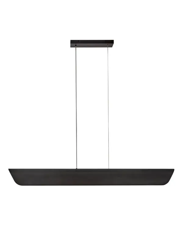 Sleek Linear Pendant with Sophisticated Ribbed Glass Diffusion - Image 6