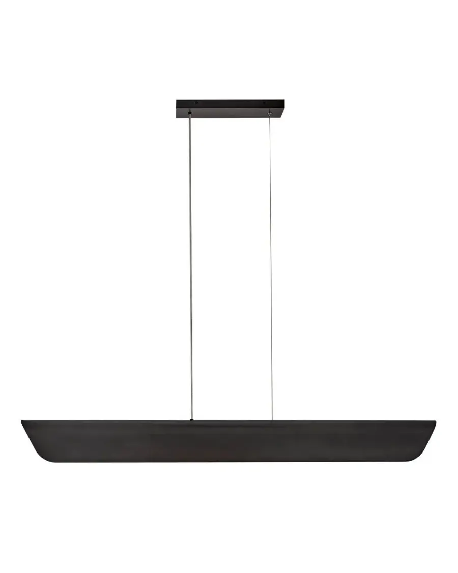 Sleek Linear Pendant with Sophisticated Ribbed Glass Diffusion - Image 6