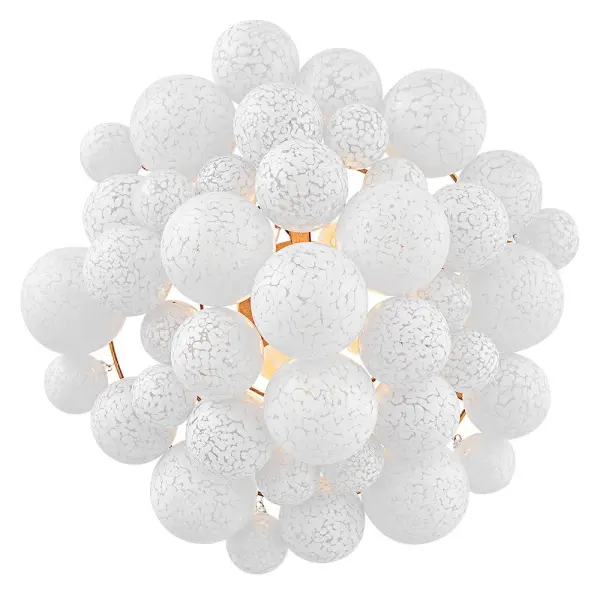Marabel Medium Semi-Flush Mount in Distressed Brass - Image 6