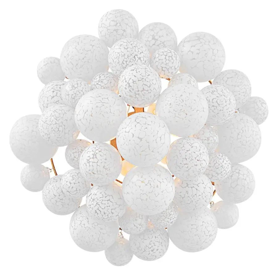 Marabel Medium Semi-Flush Mount in Distressed Brass - Image 6