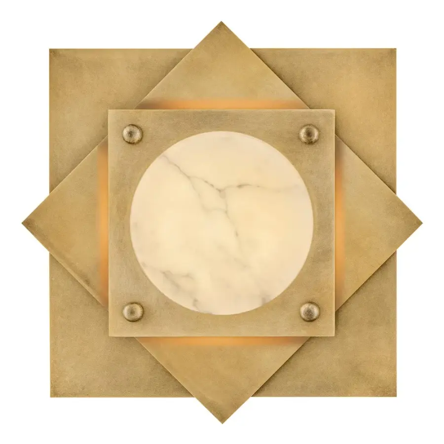 Sophisticated Art Deco Flush Mount with Warm Alabaster Glow - Image 1