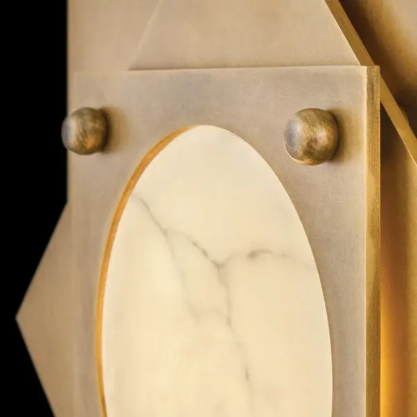 Sophisticated Art Deco Flush Mount with Warm Alabaster Glow - Image 3