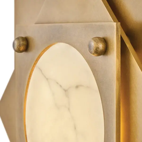 Sophisticated Art Deco Flush Mount with Warm Alabaster Glow - Image 5