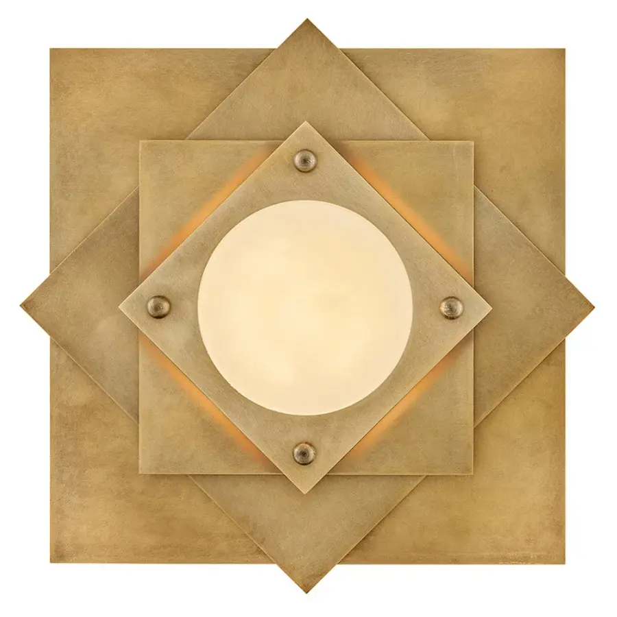 Stunning Art Deco Flush Mount with Geometric Elegance - Image 1