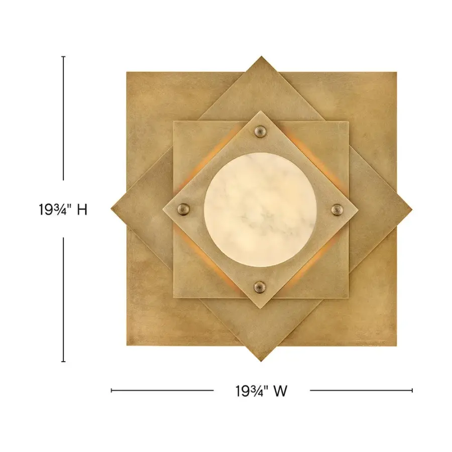Stunning Art Deco Flush Mount with Geometric Elegance - Image 2