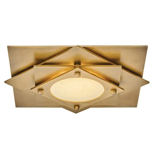 Stunning Art Deco Flush Mount with Geometric Elegance - Image 5