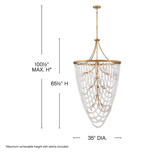 Myra Rock Crystal Chandelier - Image 2