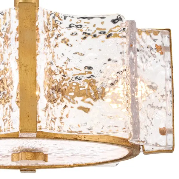 Florian Medium Semi-Flush Mount in Distressed Brass - Image 8