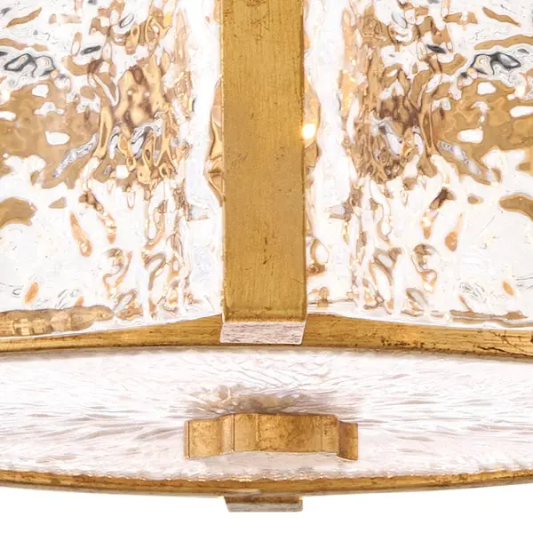 Florian Medium Semi-Flush Mount in Distressed Brass - Image 9