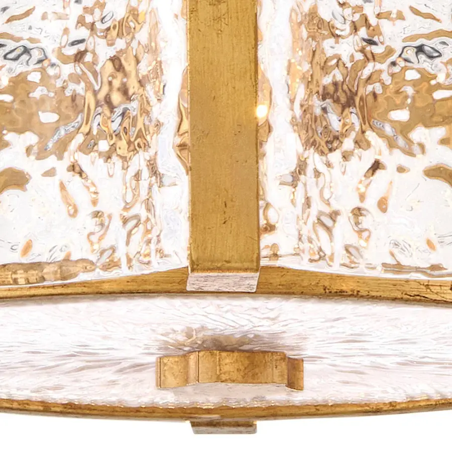 Florian Medium Semi-Flush Mount in Distressed Brass - Image 9