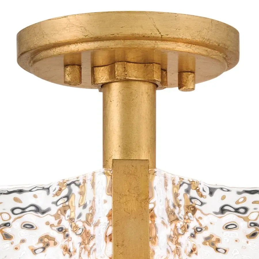 Florian Medium Semi-Flush Mount in Distressed Brass - Image 10