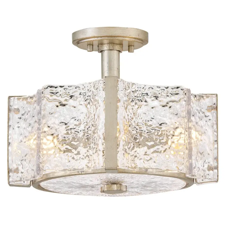 Florian Medium Semi-Flush Mount in Glacial - Image 1