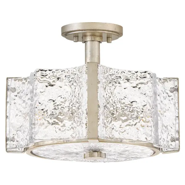 Florian Medium Semi-Flush Mount in Glacial - Image 3