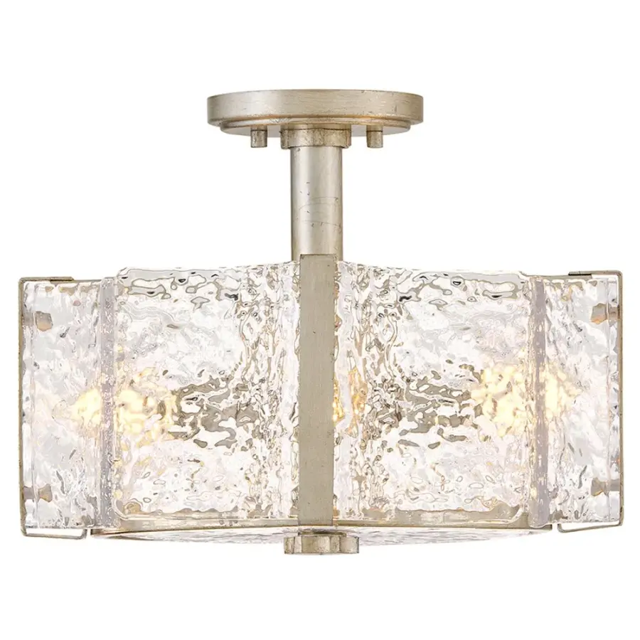 Florian Medium Semi-Flush Mount in Glacial - Image 6