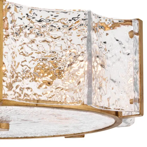 Florian Medium Semi-Flush Mount in Distressed Brass - Image 8