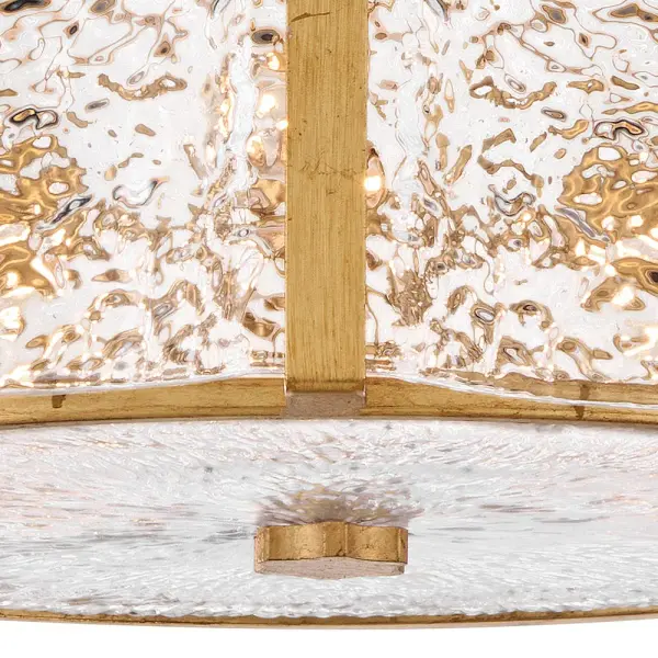 Florian Medium Semi-Flush Mount in Distressed Brass - Image 9