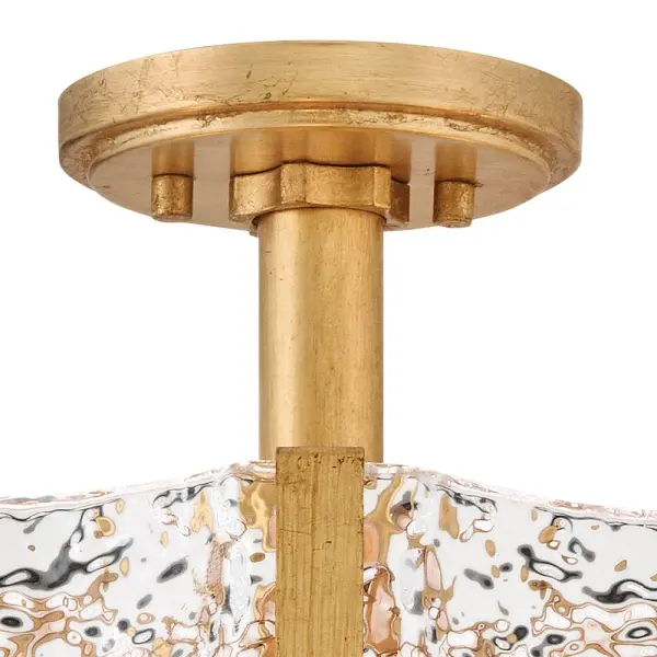 Florian Medium Semi-Flush Mount in Distressed Brass - Image 10