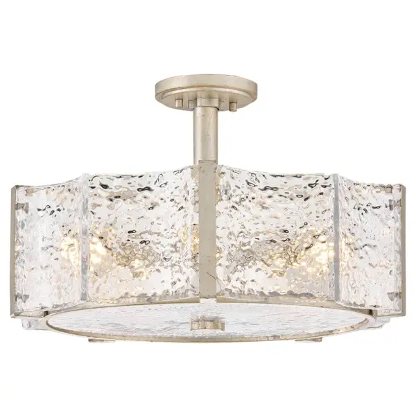 Florian Medium Semi-Flush Mount in Glacial - Image 1