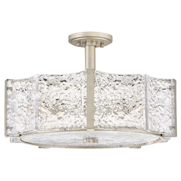 Florian Medium Semi-Flush Mount in Glacial - Image 3