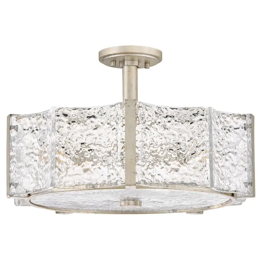 Florian Medium Semi-Flush Mount in Glacial - Image 3