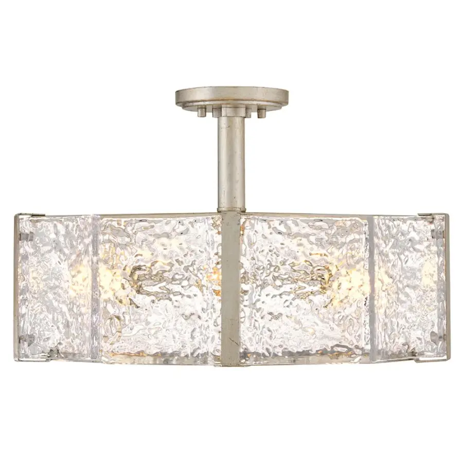 Florian Medium Semi-Flush Mount in Glacial - Image 7