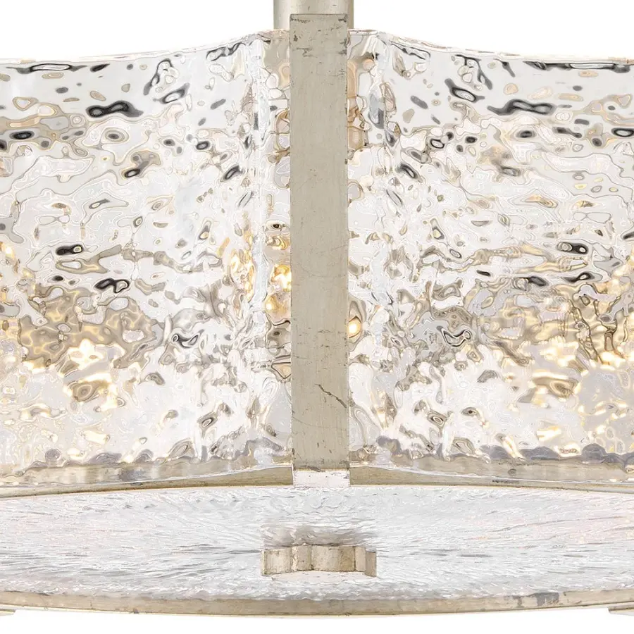 Florian Medium Semi-Flush Mount in Glacial - Image 9