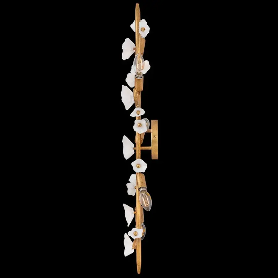 Azalea Large Five Light Sconce in Distressed Brass - Image 9