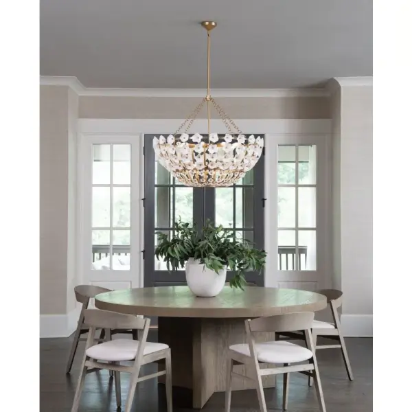 Azalea Large Chandelier in Distressed Brass - Image 11
