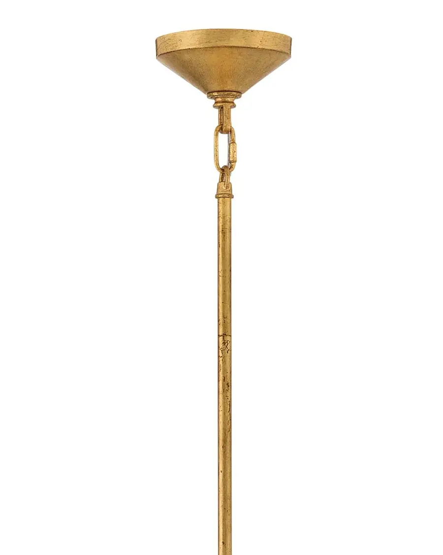 Azalea Large Chandelier in Distressed Brass - Image 4