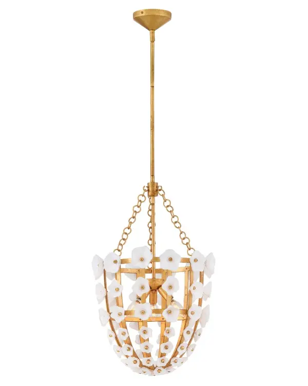 Azalea Large Pendant in Distressed Brass - Image 1