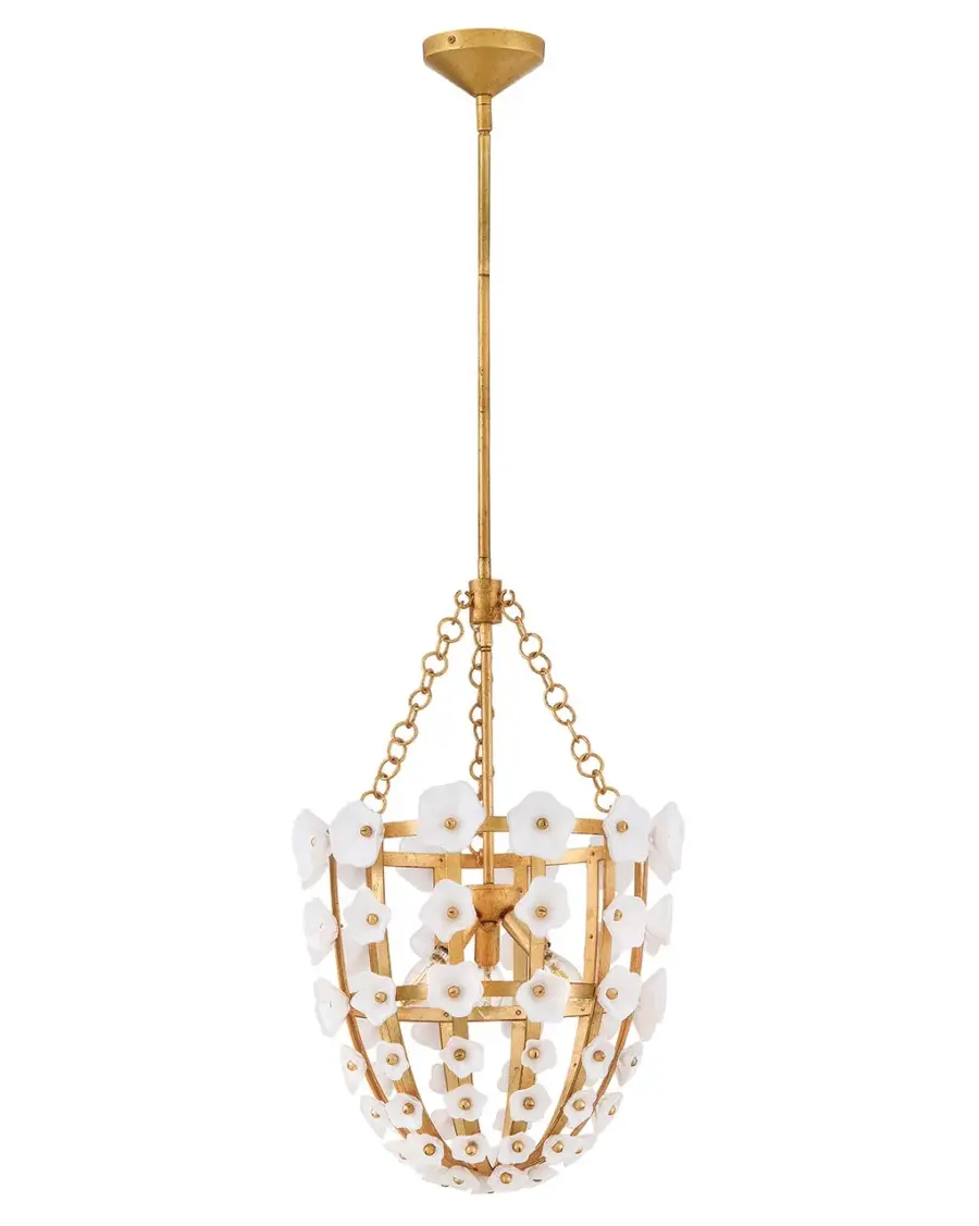 Azalea Large Pendant in Distressed Brass - Image 2