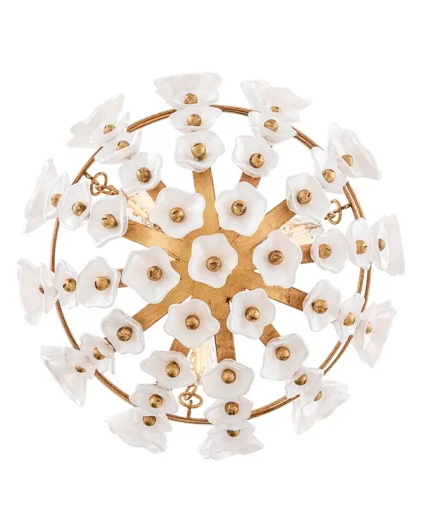Azalea Large Pendant in Distressed Brass - Image 6