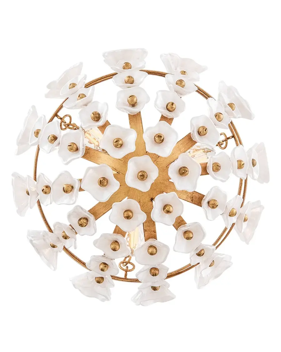 Azalea Large Pendant in Distressed Brass - Image 6