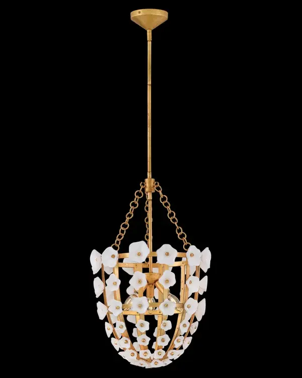 Azalea Large Pendant in Distressed Brass - Image 7