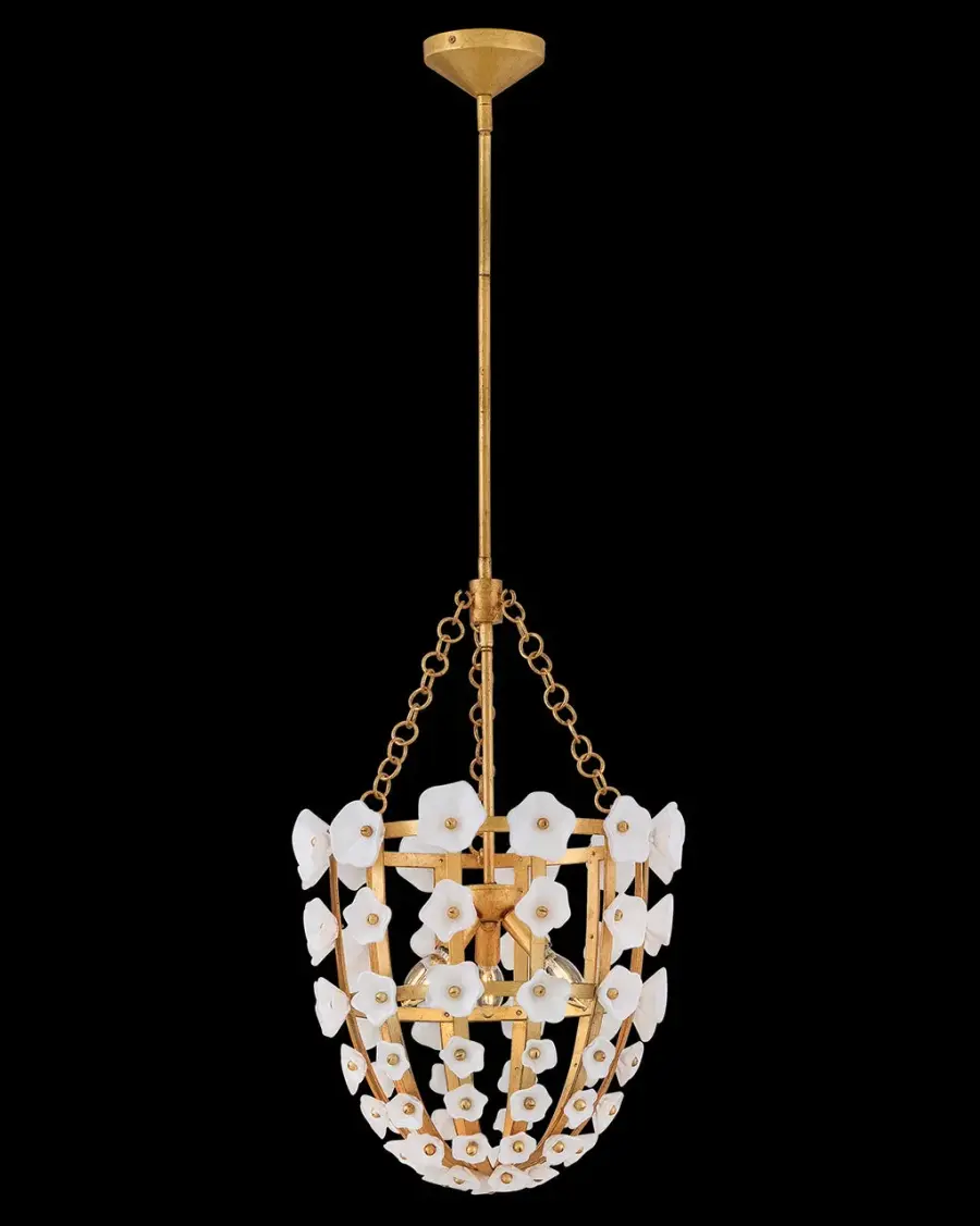 Azalea Large Pendant in Distressed Brass - Image 7