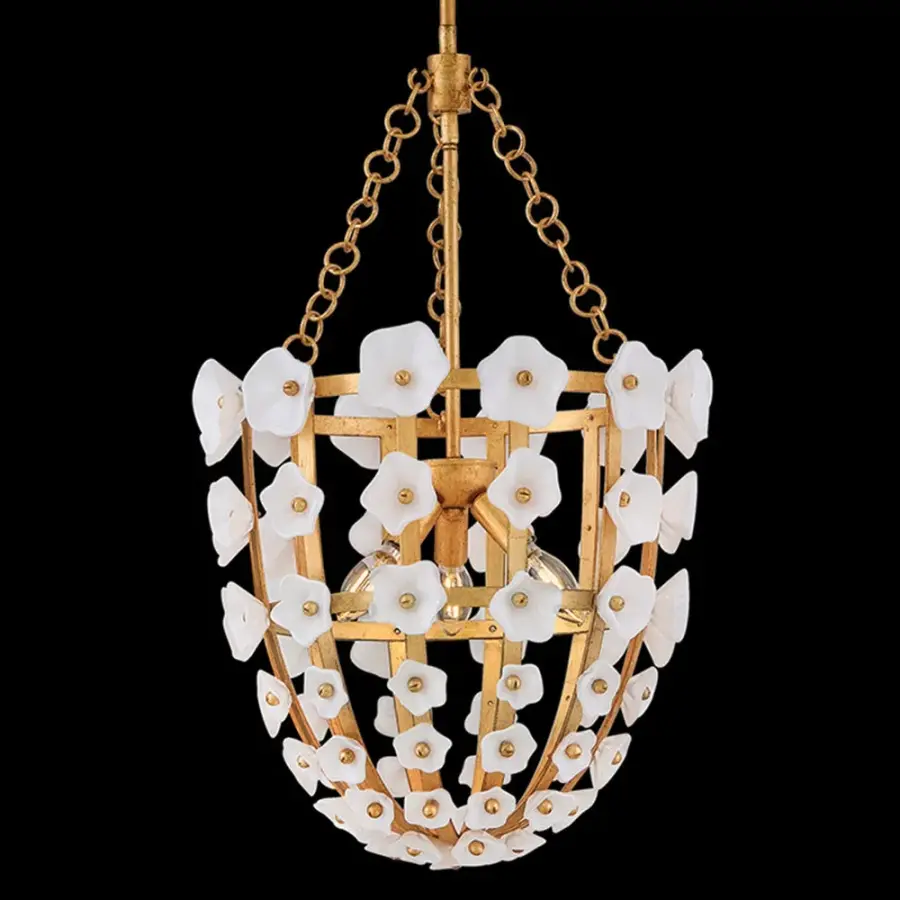 Azalea Large Pendant in Distressed Brass - Image 8