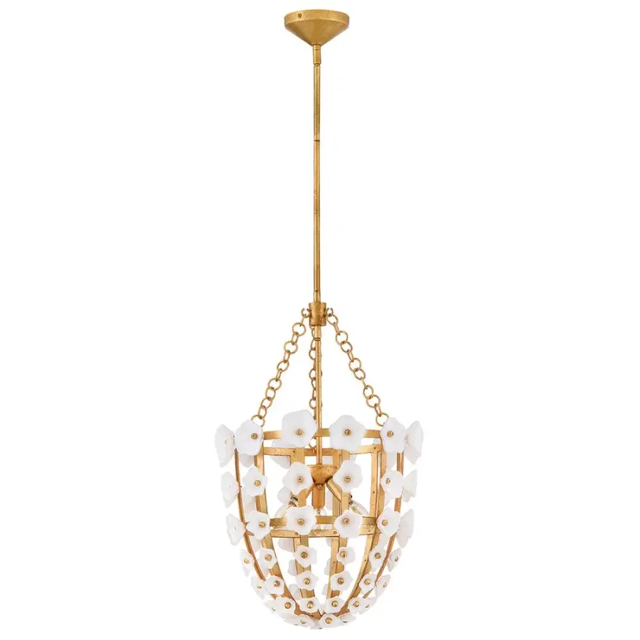 Azalea Large Pendant in Distressed Brass - Image 9
