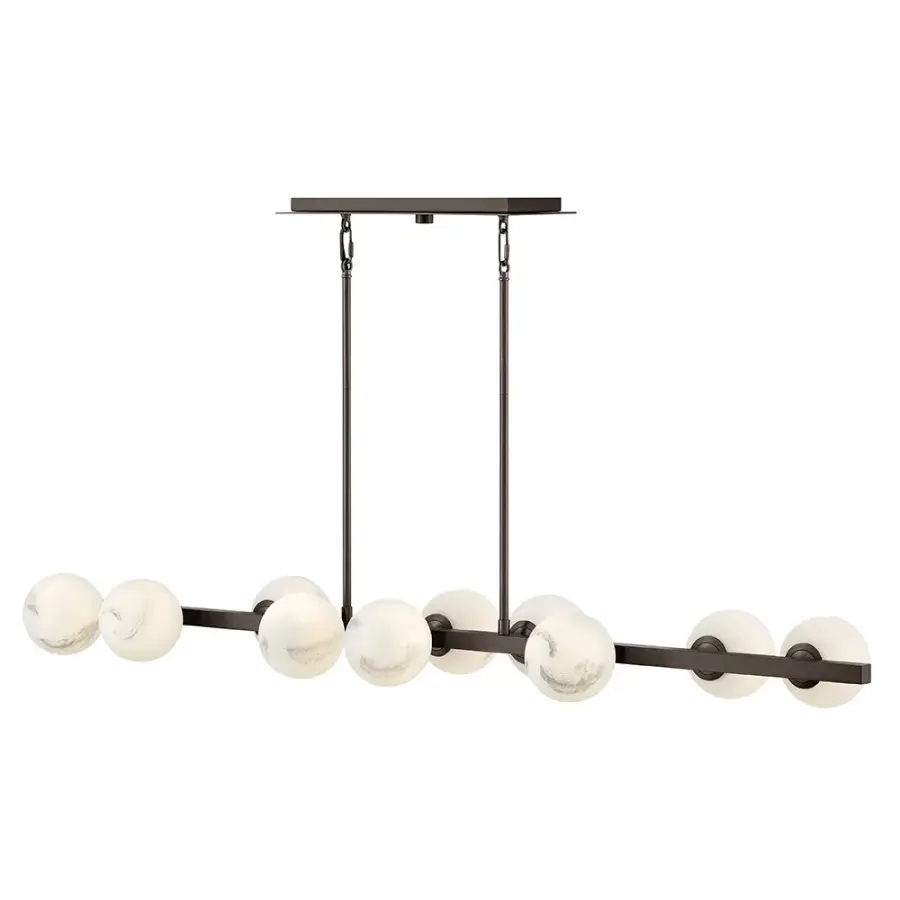 Selene Large Ten Light Linear Chandelier - Image 1