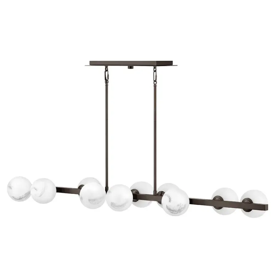 Selene Large Ten Light Linear Chandelier - Image 3