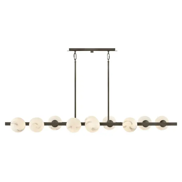 Selene Large Ten Light Linear Chandelier - Image 8
