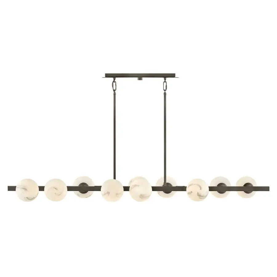 Selene Large Ten Light Linear Chandelier - Image 8