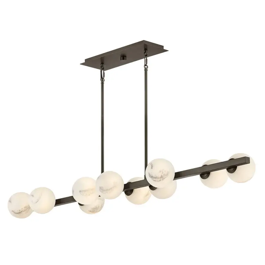 Selene Large Ten Light Linear Chandelier - Image 9