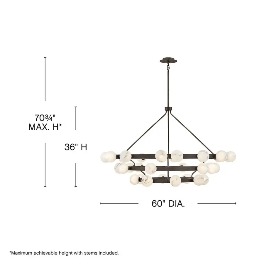 Selene Double XL Multi Tier Chandelier - Image 2