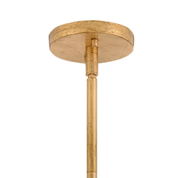 Glamorous Transitional Chandelier with Textured Glass and Brass Finish - Image 6